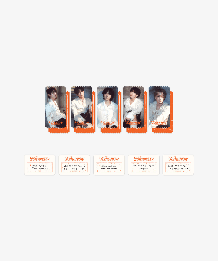 TXT - MINISODE 3: TOMORROW POP-UP OFFICIAL MD SPECIAL PHOTO TICKET SET TXT - MINISODE 3: TOMORROW POP-UP OFFICIAL MD SPECIAL PHOTO TICKET SET