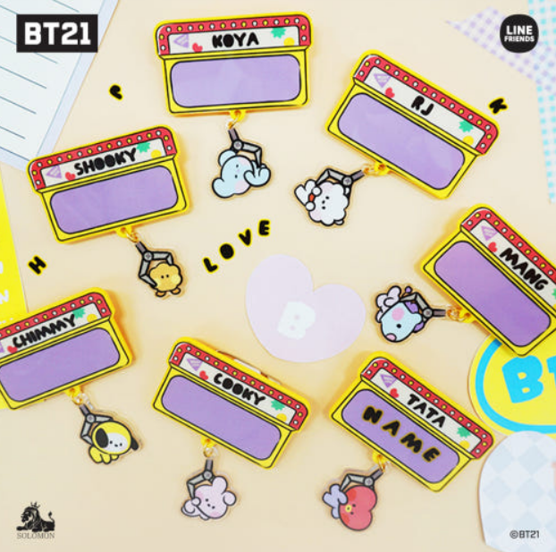 BT21 - MININI ACRYLIC PIN BADGE SQUARE - COKODIVE