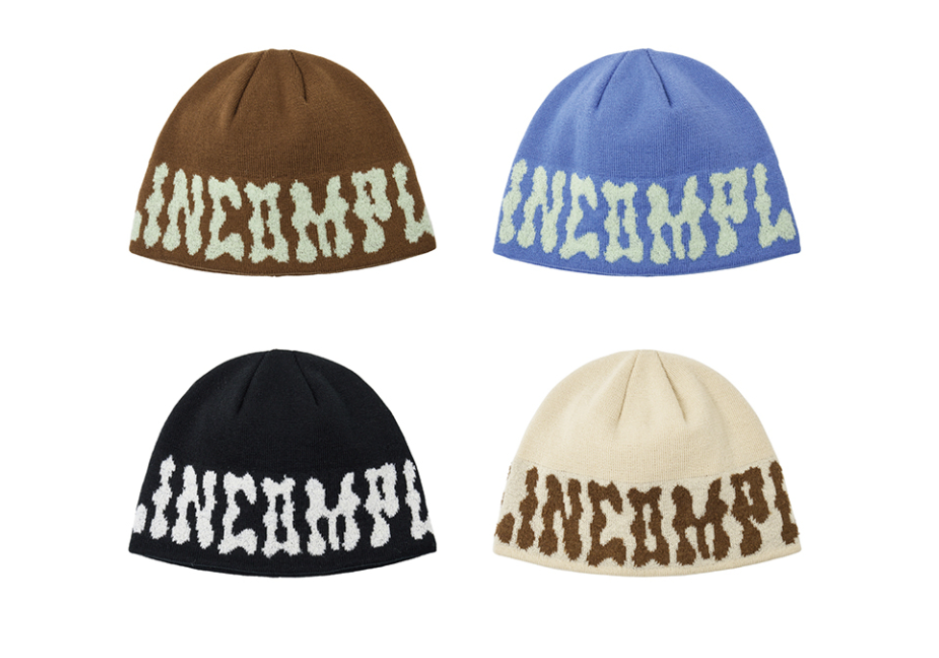 BTS V PICK] POMPOM LOGO JACQUARD BEANIE (4 COLORS) | COKODIVE