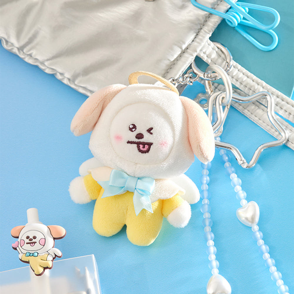 BT21 - ANGEL & VILLAIN ANGEL PLUSH KEYRING - COKODIVE