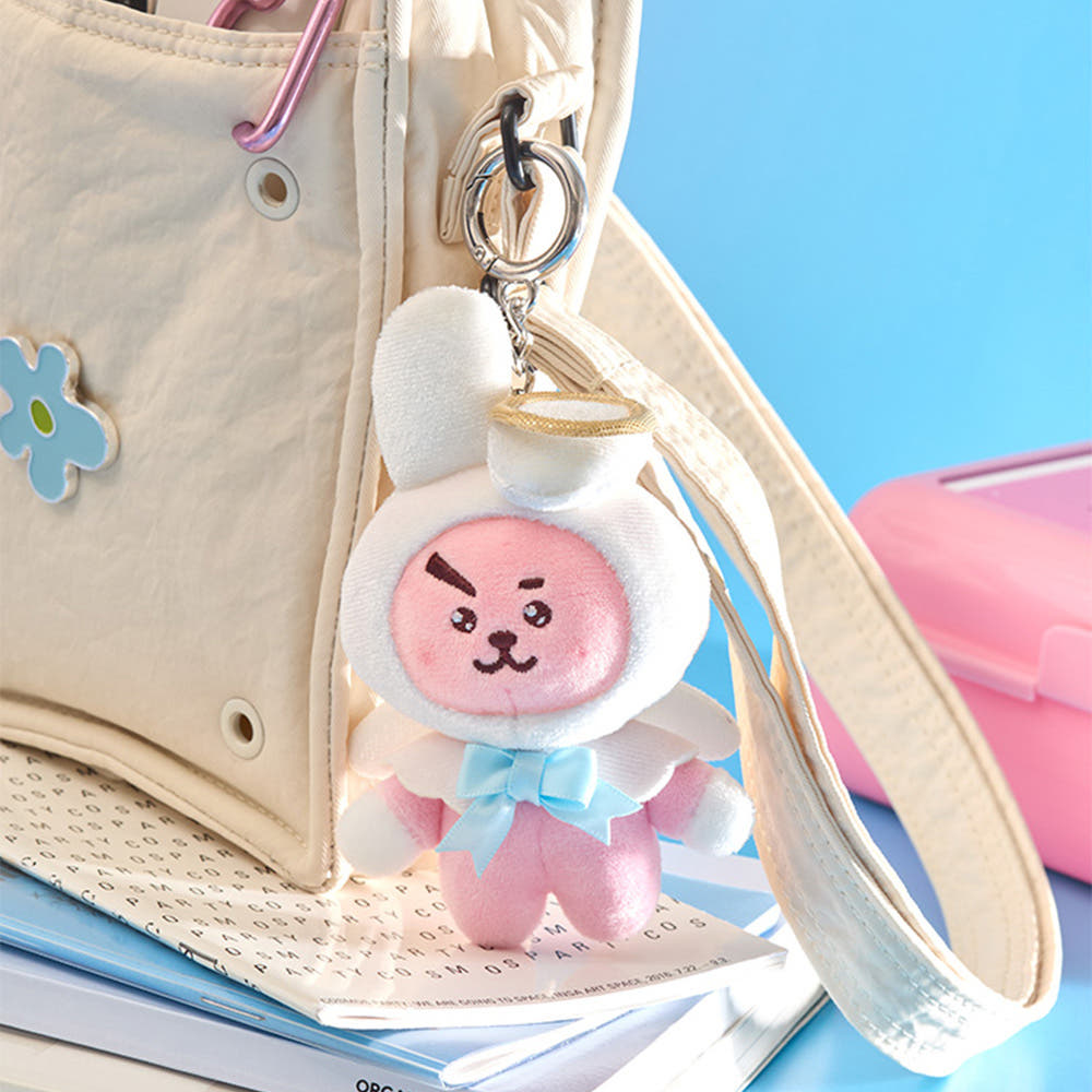BT21 - ANGEL & VILLAIN ANGEL PLUSH KEYRING - COKODIVE