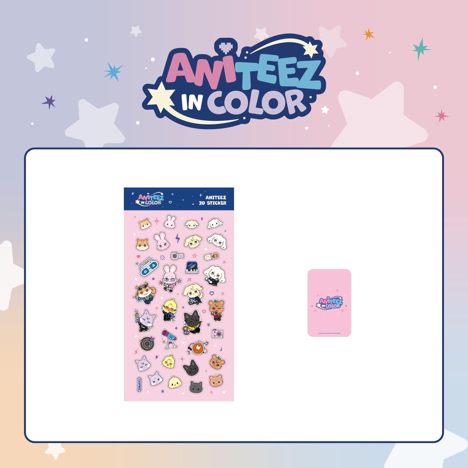 ATEEZ - ANITEEZ IN COLOR POP UP OFFICIAL MD ANITEEZ 3D STICKER - COKODIVE