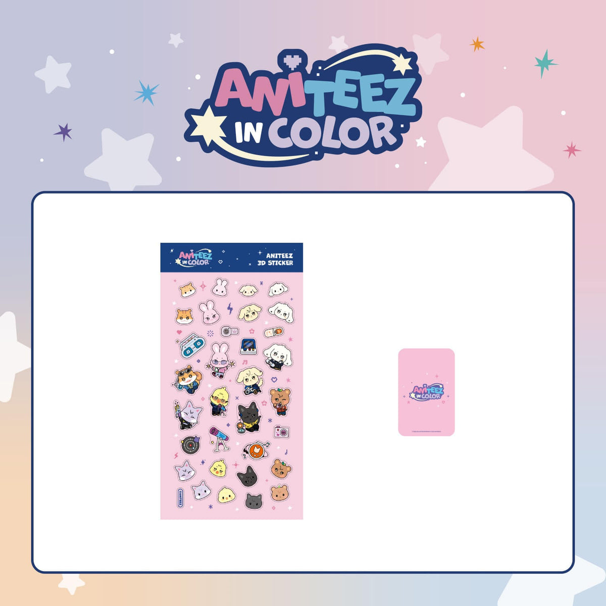 ATEEZ - ANITEEZ IN COLOR POP UP OFFICIAL MD ANITEEZ 3D STICKER - COKODIVE