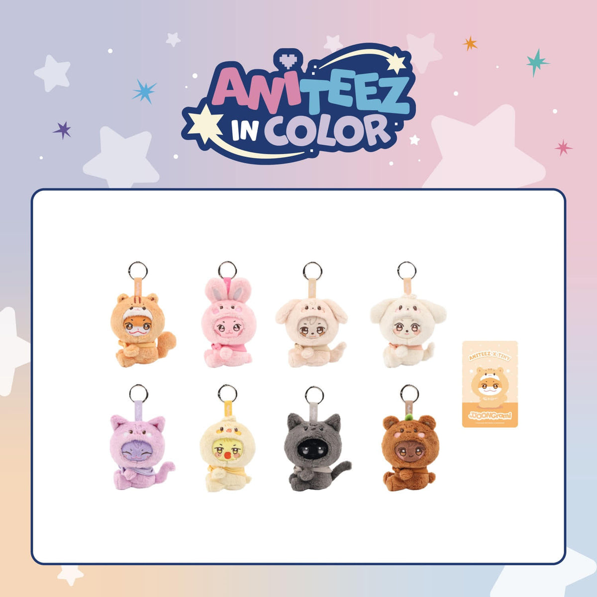 ATEEZ - ANITEEZ IN COLOR POP UP OFFICIAL MD ANITEEZ X TINY PLUSH KEYRING - COKODIVE