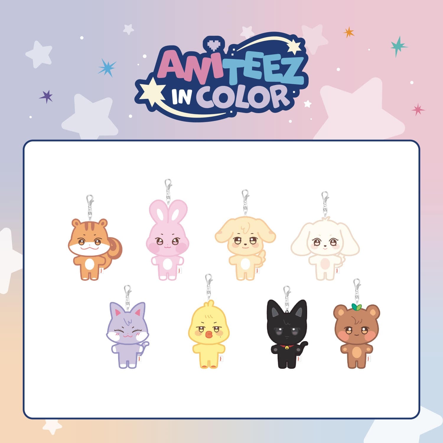 ATEEZ - ANITEEZ IN COLOR POP UP OFFICIAL MD ANITEEZ PLUSH KEYRING - COKODIVE