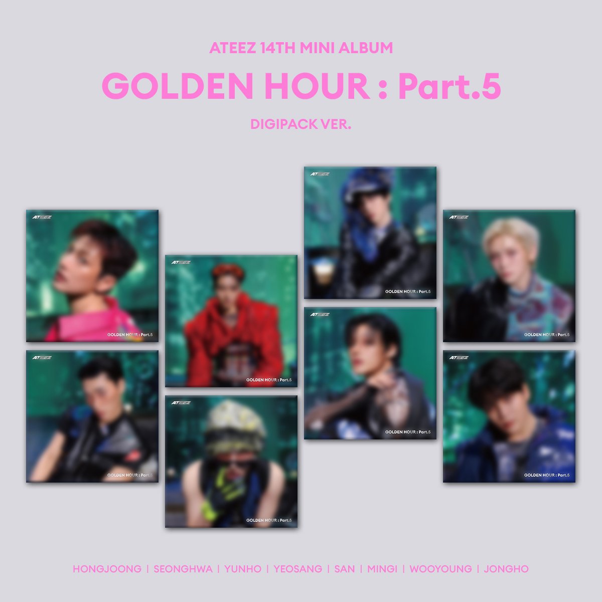 ATEEZ - GOLDEN HOUR : PART.5 14TH MINI ALBUM FROMM STORE GIFT DIGIPACK VER RANDOM - COKODIVE