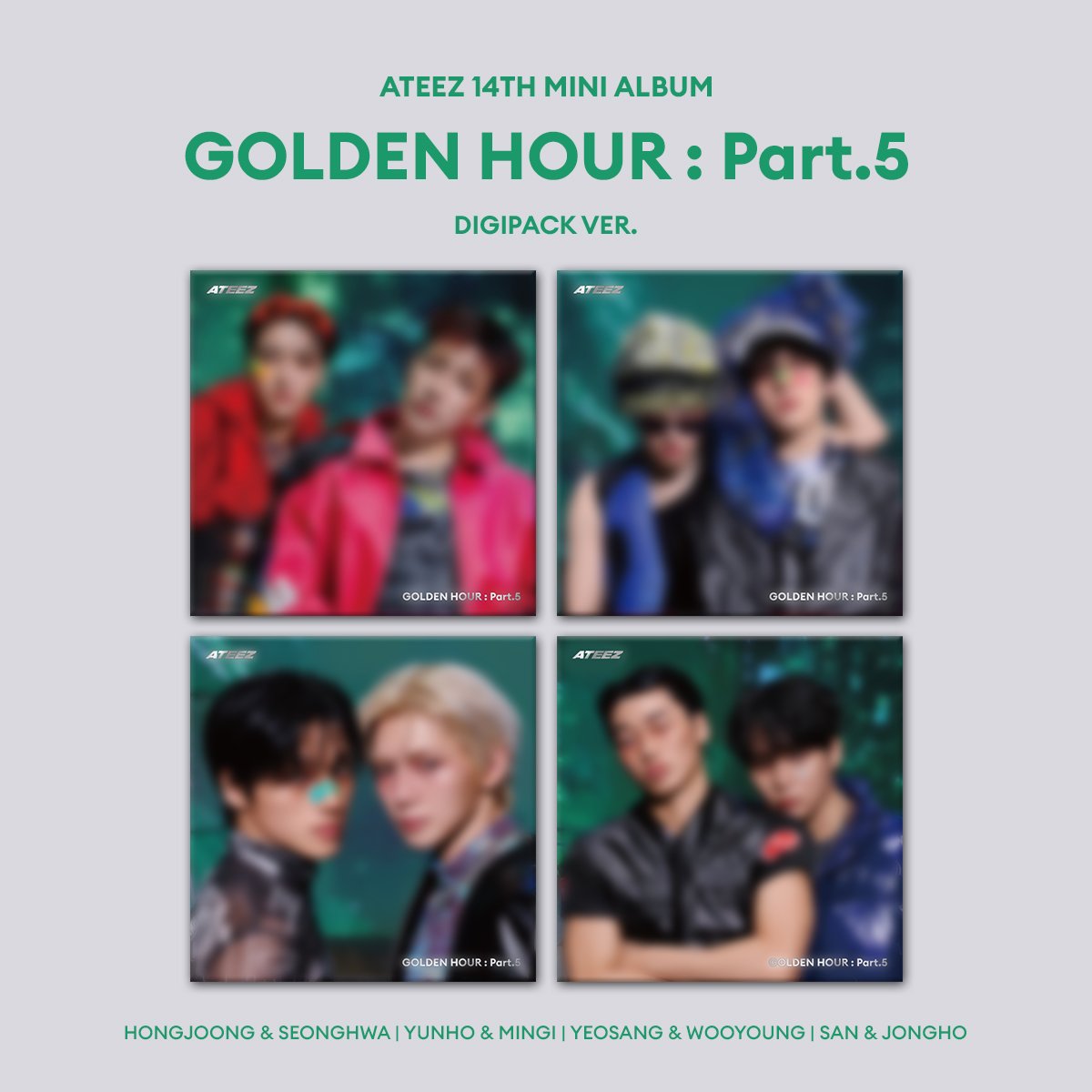 ATEEZ - GOLDEN HOUR : PART.5 14TH MINI ALBUM FROMM STORE GIFT DIGIPACK UNIT VER RANDOM - COKODIVE