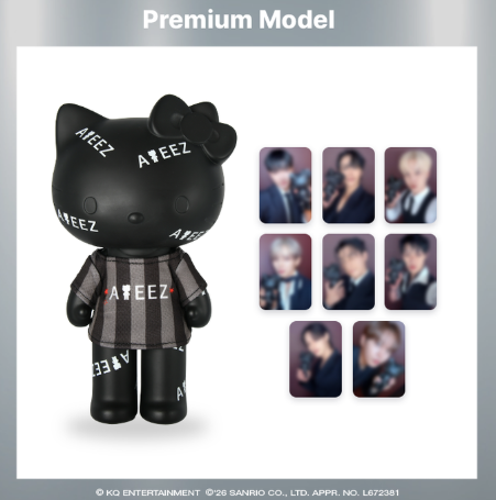 ATEEZ - ATEEZ X HELLO KITTY POP UP OFFICIAL MD ATEEZ FIGURE (WITH T-SHIRT & PHOTOCARD 8EA 1SET) - COKODIVE