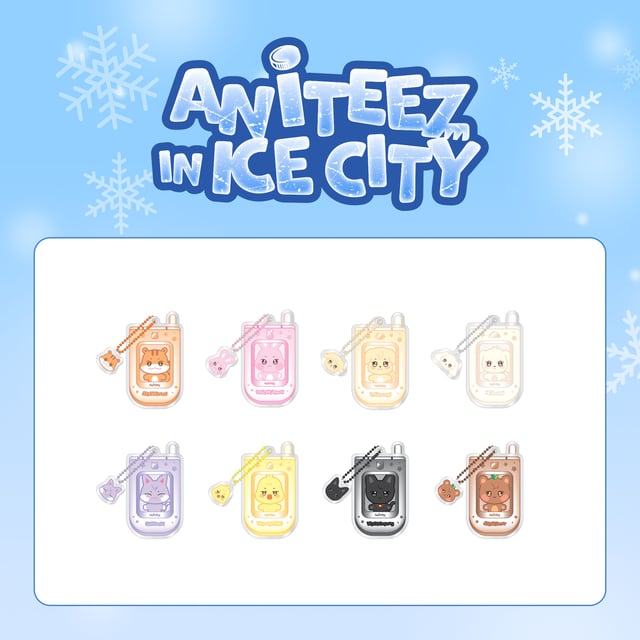 ATEEZ - ANITEEZ IN ICE CITY 2ND OFFICIAL MD PLUSH PHONE KEYRING - COKODIVE