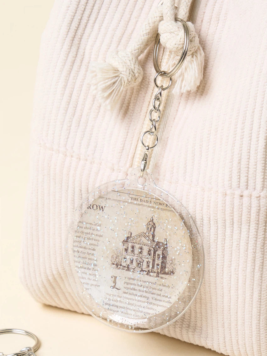 CAN BADGE GLITTER COVER KEYRING (3EA) - COKODIVE