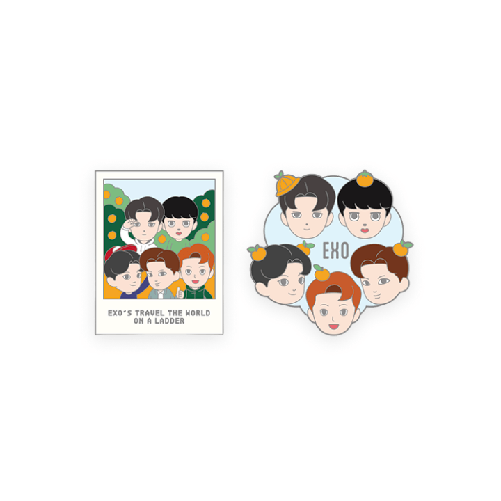 EXO - EXO'S TRAVEL THE WORLD ON A LADDER OFFICIAL MD BADGE - COKODIVE