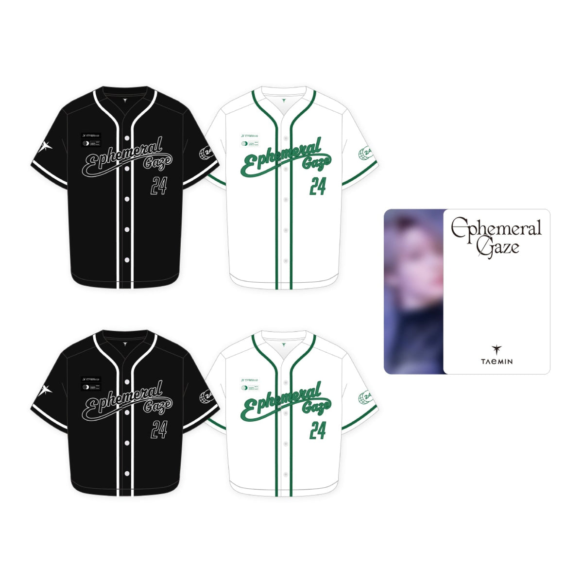 SHINEE TAEMIN - EPHEMERAL GAZE 2024 WORLD TOUR OFFICIAL MD BASEBALL JERSEY - COKODIVE