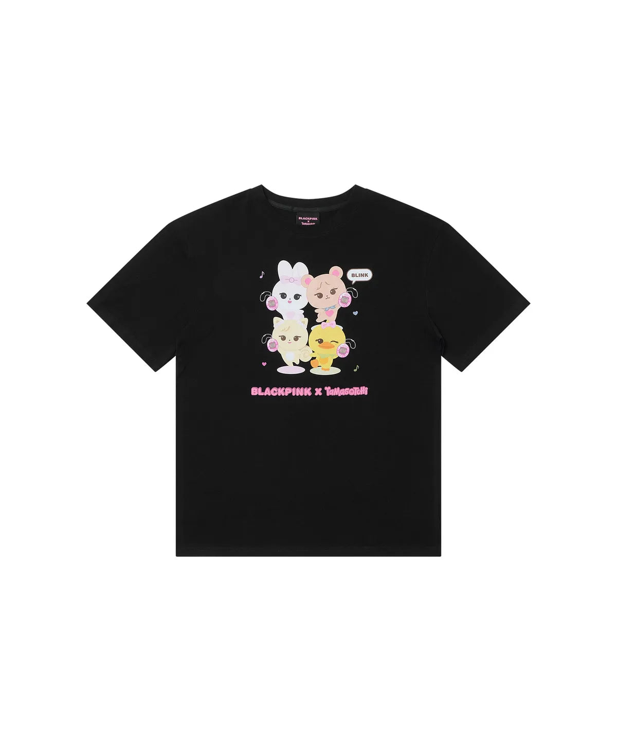 BLACKPINK - BLACKPINK X TAMAGOTCHI OFFICIAL MD BASIC T-SHIRT BLACK - COKODIVE