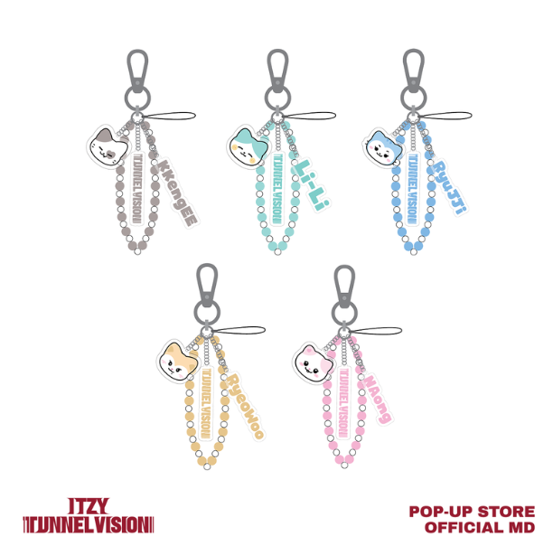 ITZY - TUNNEL VISION POP UP STORE OFFICIAL MD TWINZY X TNVS BEADS STRAP KEYRING - COKODIVE