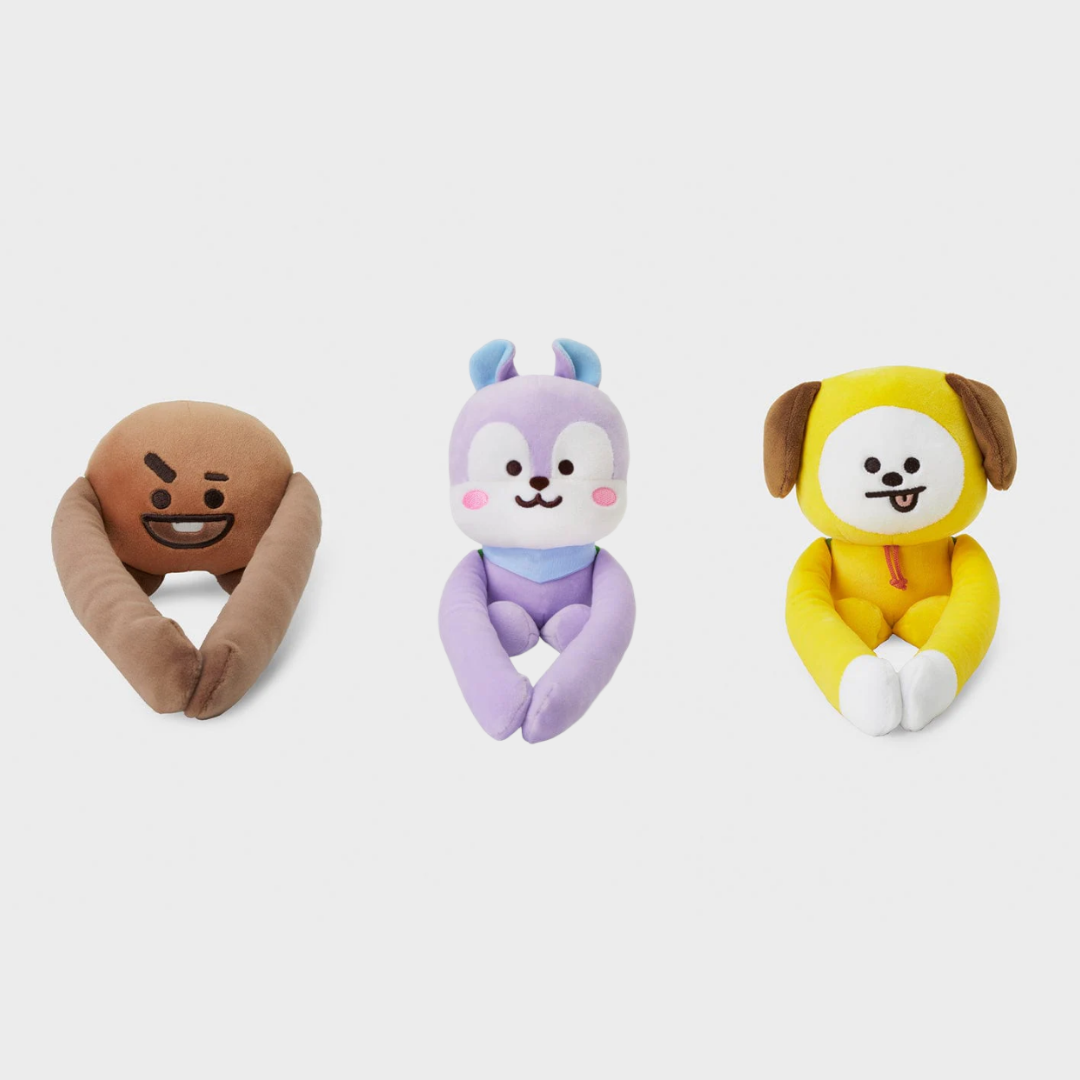 K-POP+アジア BT21 Kpop BT21 Animal Boys Black T-Shirt | Cute Character Tee