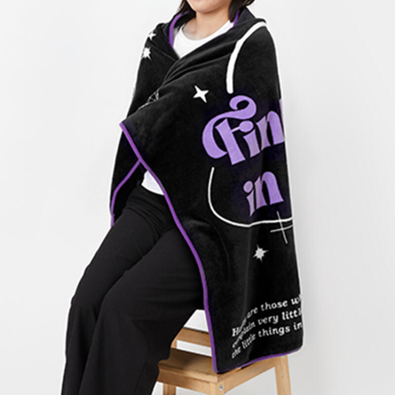 BLACK PURPLE LAP BLANKET MEDIUM - COKODIVE