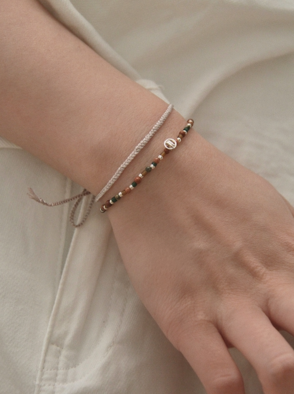 [BTS V, TXT SOOBIN PICK] ALWAYS GEMSTONE URETHANE BRACELET - COKODIVE