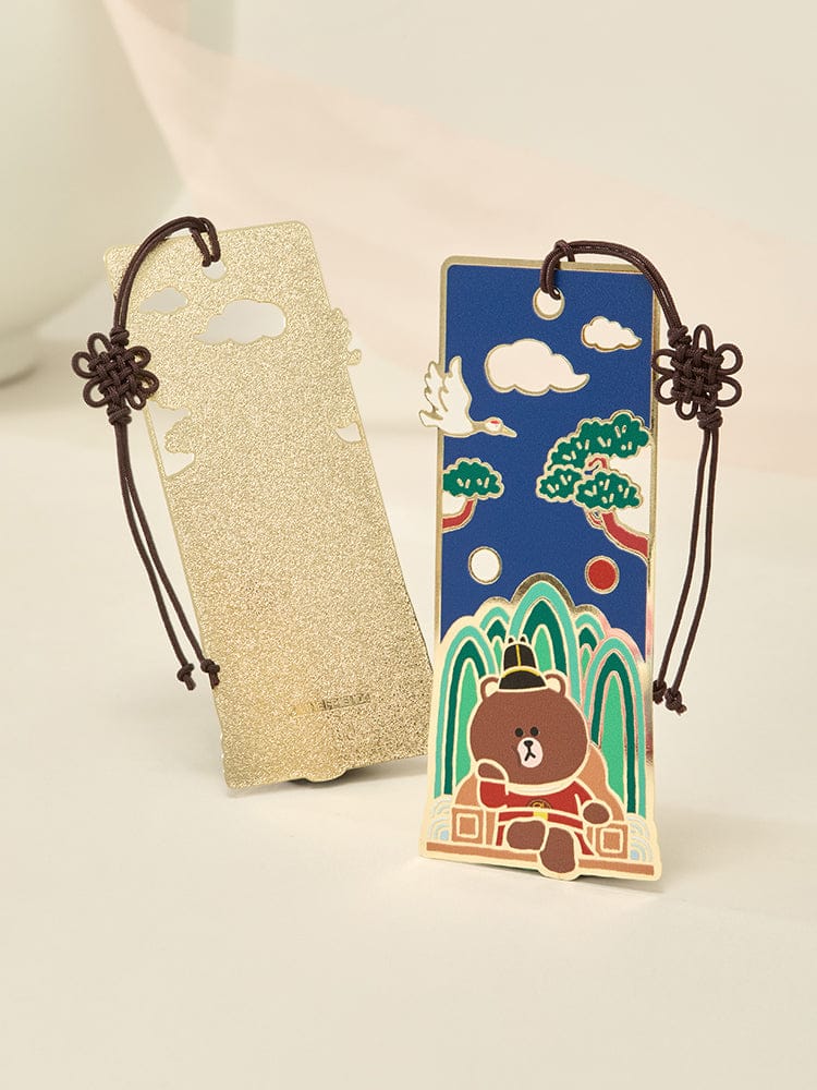 LINE FRIENDS BROWN KING METAL BOOKMARK K-SOUVENIR - COKODIVE
