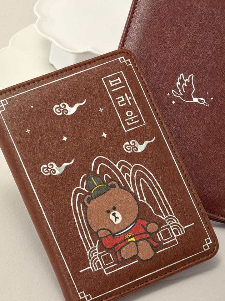 LINE FRIENDS BROWN KING PASSPORT COVER K-SOUVENIR - COKODIVE