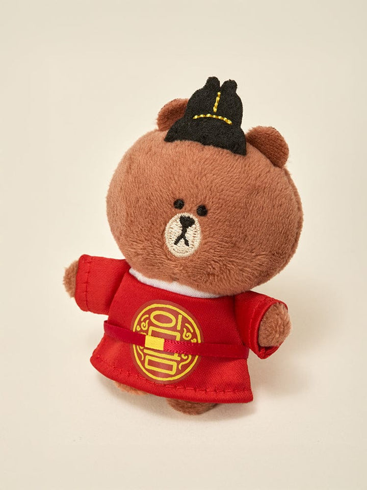 LINE FRIENDS BROWN KING PLUSH KEYRING K-SOUVENIR - COKODIVE