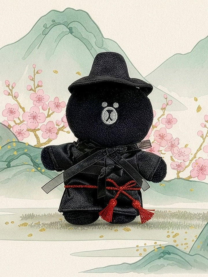 LINE FRIENDS BROWN UNDERWORLD SAJA PLUSH KEYRING K-SOUVENIR - COKODIVE