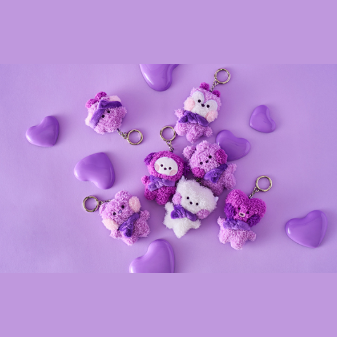 BT21 SHOOKY Mini minini Purple of Wish Plush Keyring