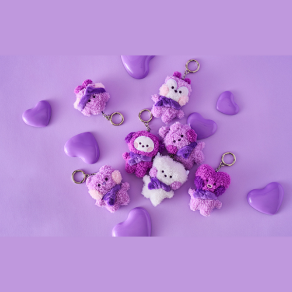 BT21 PURPLE OF WISH EDITION MINI MININI DOLL KEYRING