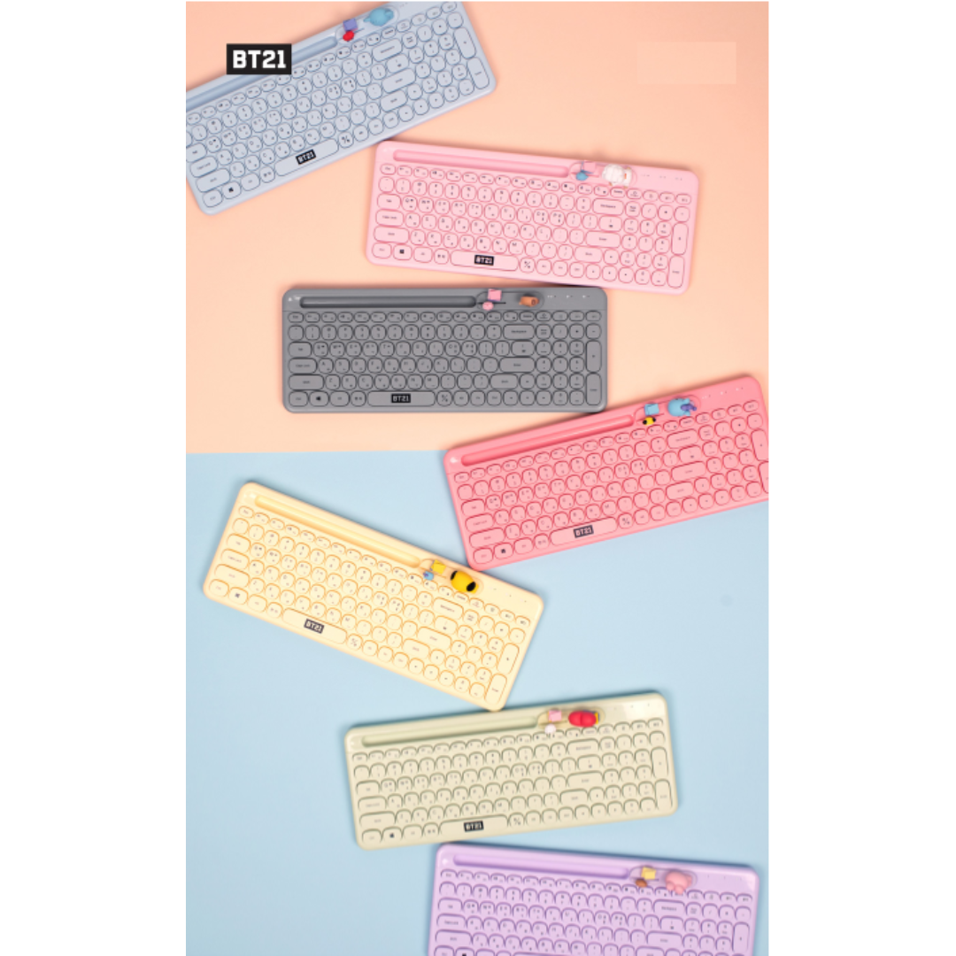 BT21 LITTLE BUDDY FIGURE MULTI PAIRING KEYBOARD - COKODIVE