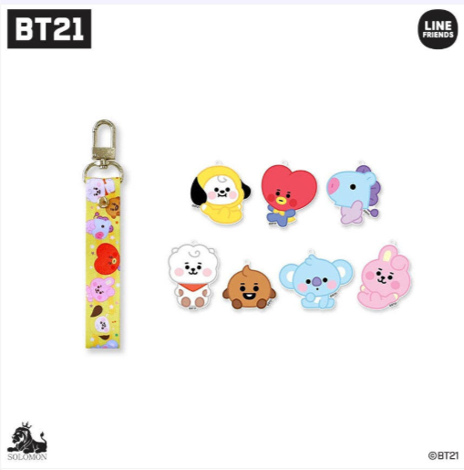 BT21 - ACRYLIC WIRE KEYRING KEY HOLDER - COKODIVE