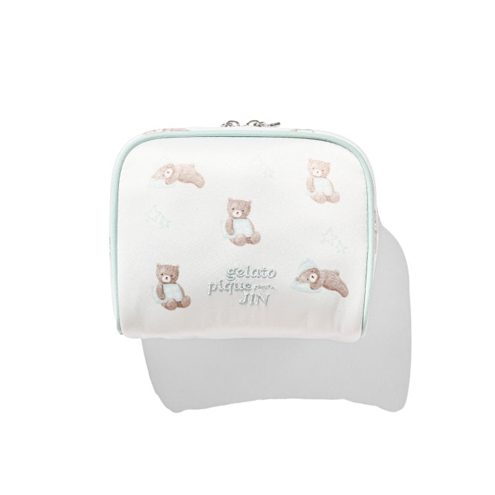 BTS - GELATO PIQUE MEETS JIN OFFICIAL MD BEAR PATTERN POUCH (MINT