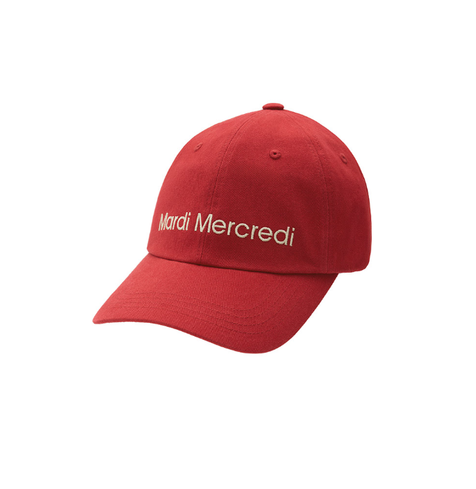 [WITH SVT JEONGHAN] CAP MARDI MERCREDI LOGO (RED CREAM)