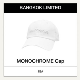 BTS - POP UP : MONOCHROME IN BANGKOK OFFICIAL MD CAP WHITE