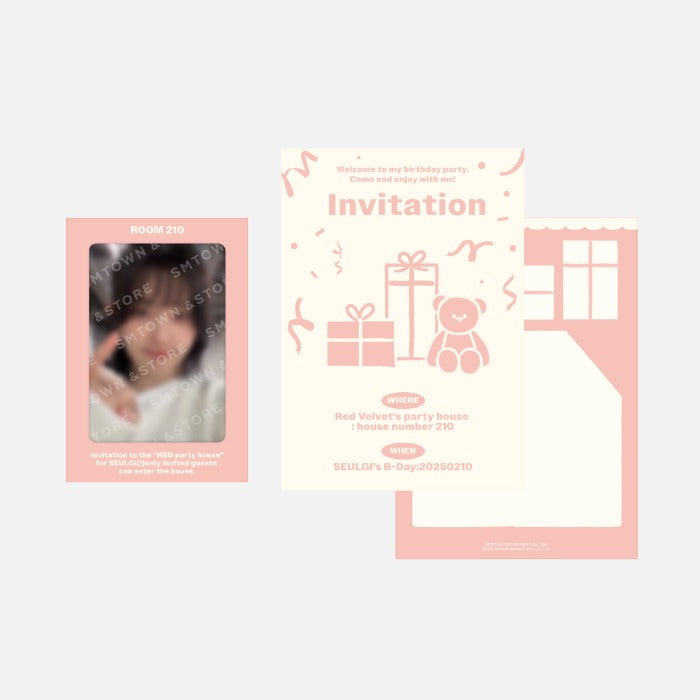 RED VELVET SEULGI - HBD PARTY HOUSE ARTIST BIRTHDAY PARTY CARD - COKODIVE