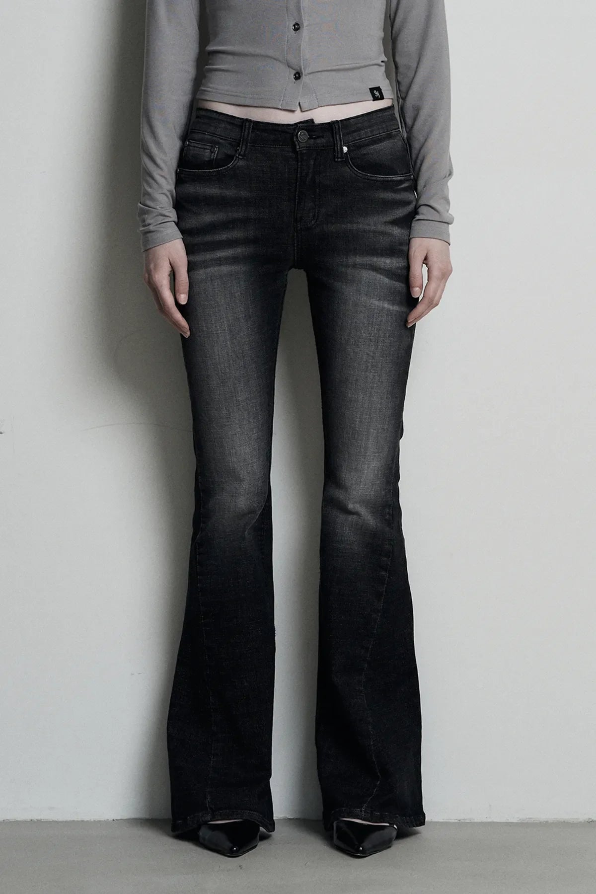 CAT WASHING DENIM PANTS BLACK - COKODIVE