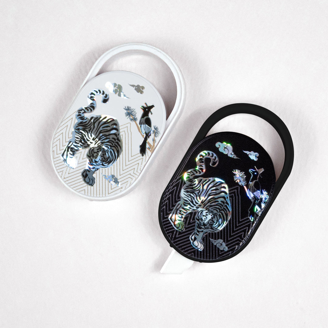 CERAMIC MAGNETIC COURIER LINK CUTTER PAINTING OF A TIGER AND A MAGPIE TYPE - COKODIVE