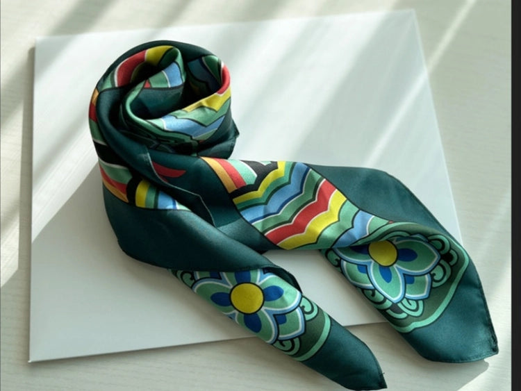 CHANGDEOKGUNG PALACE INJEONGJEON HALL PHOENIX MOTIF SILK SCARF - COKODIVE