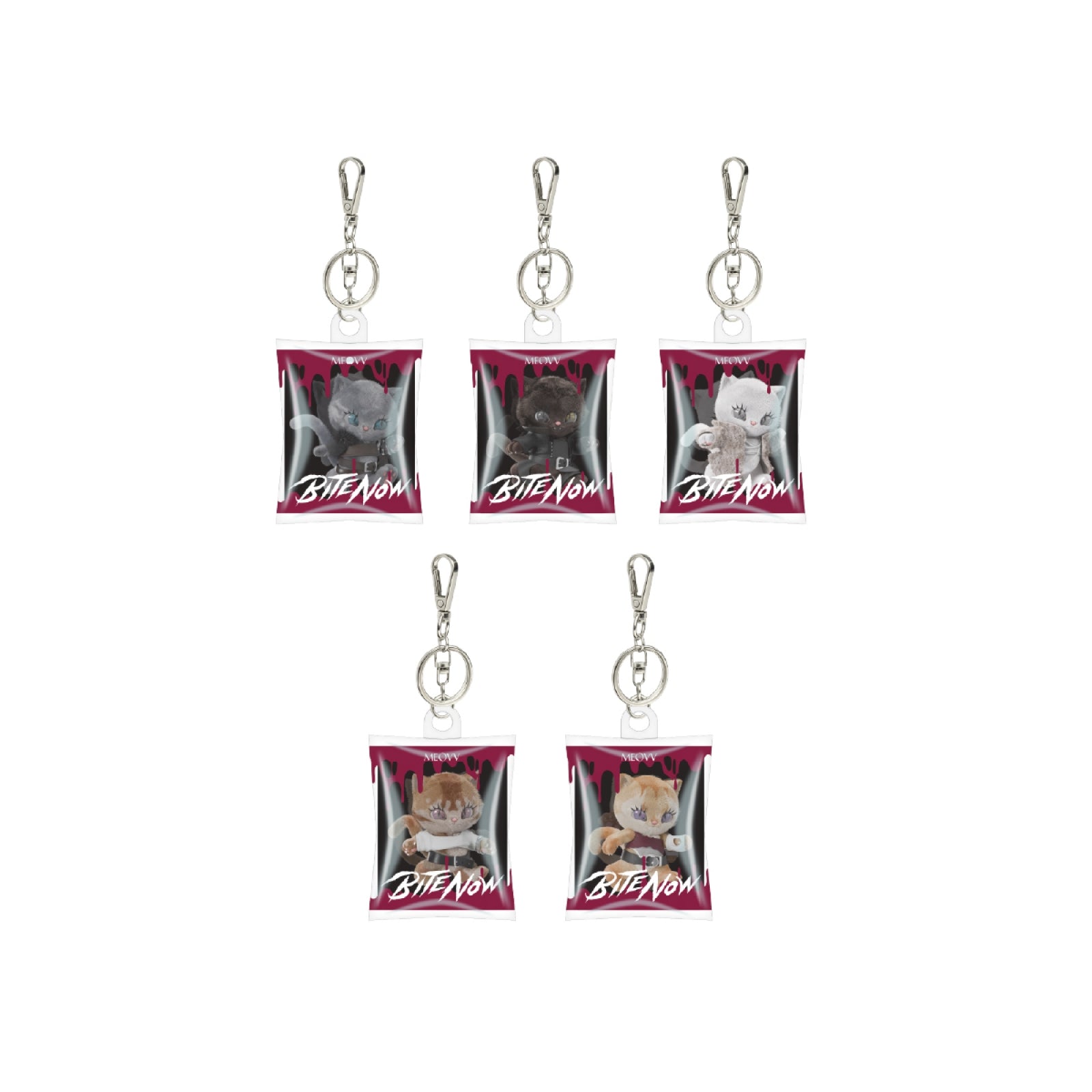 MEOVV - BITE NOW OFFICIAL MD CHARACTER HOLOGRAM RANDOM KEYCHAIN - COKODIVE