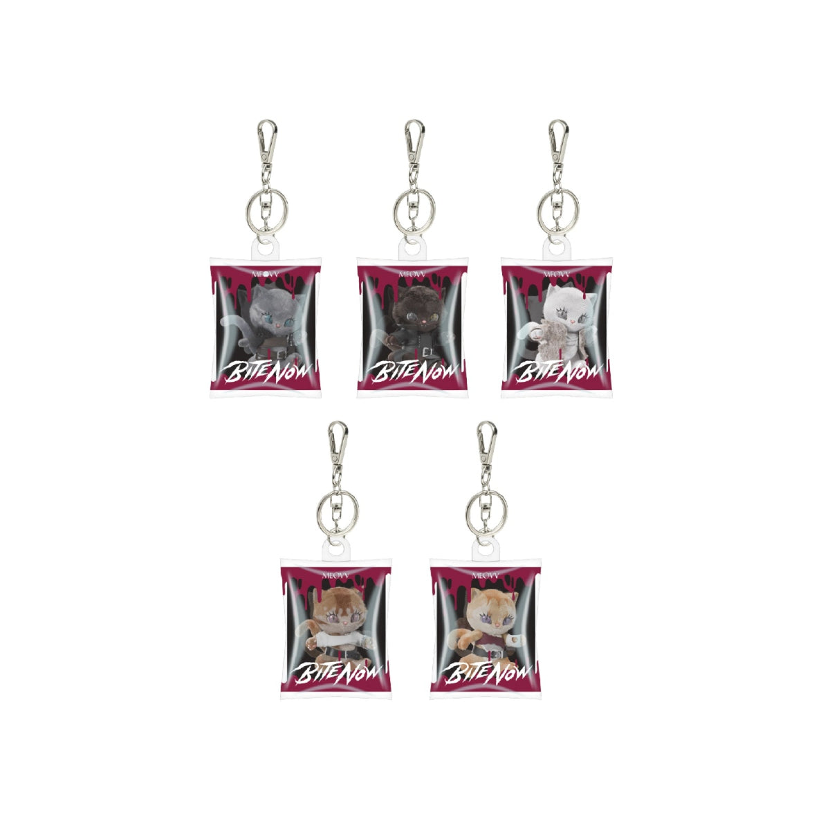 MEOVV - BITE NOW OFFICIAL MD CHARACTER HOLOGRAM RANDOM KEYCHAIN - COKODIVE