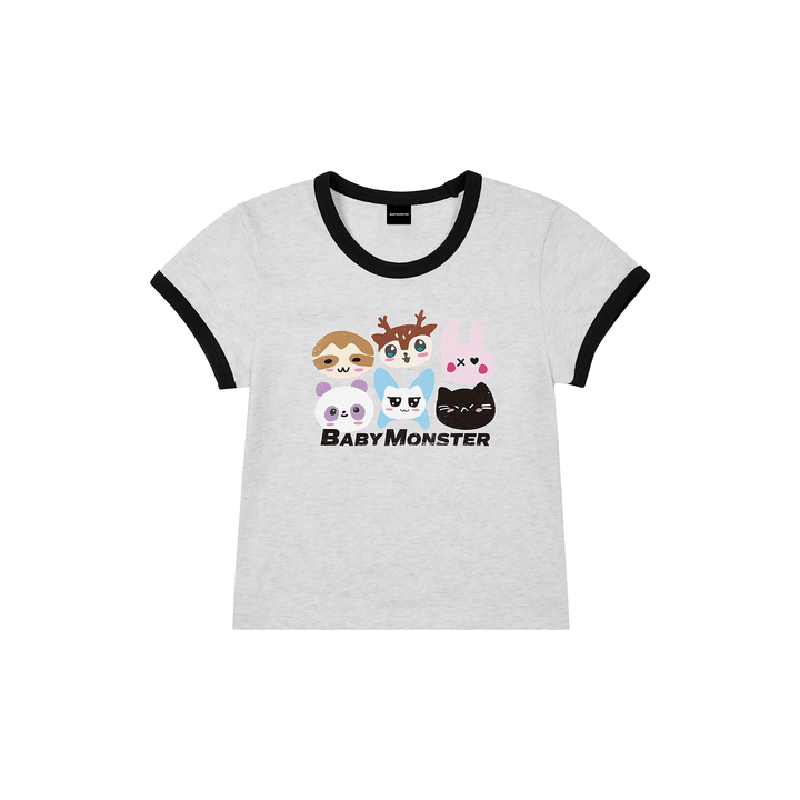 BABYMONSTER - CHOOM WORLD TOUR IN SEOUL OFFICIAL MD CHARACTER RINGER T-SHIRT - COKODIVE