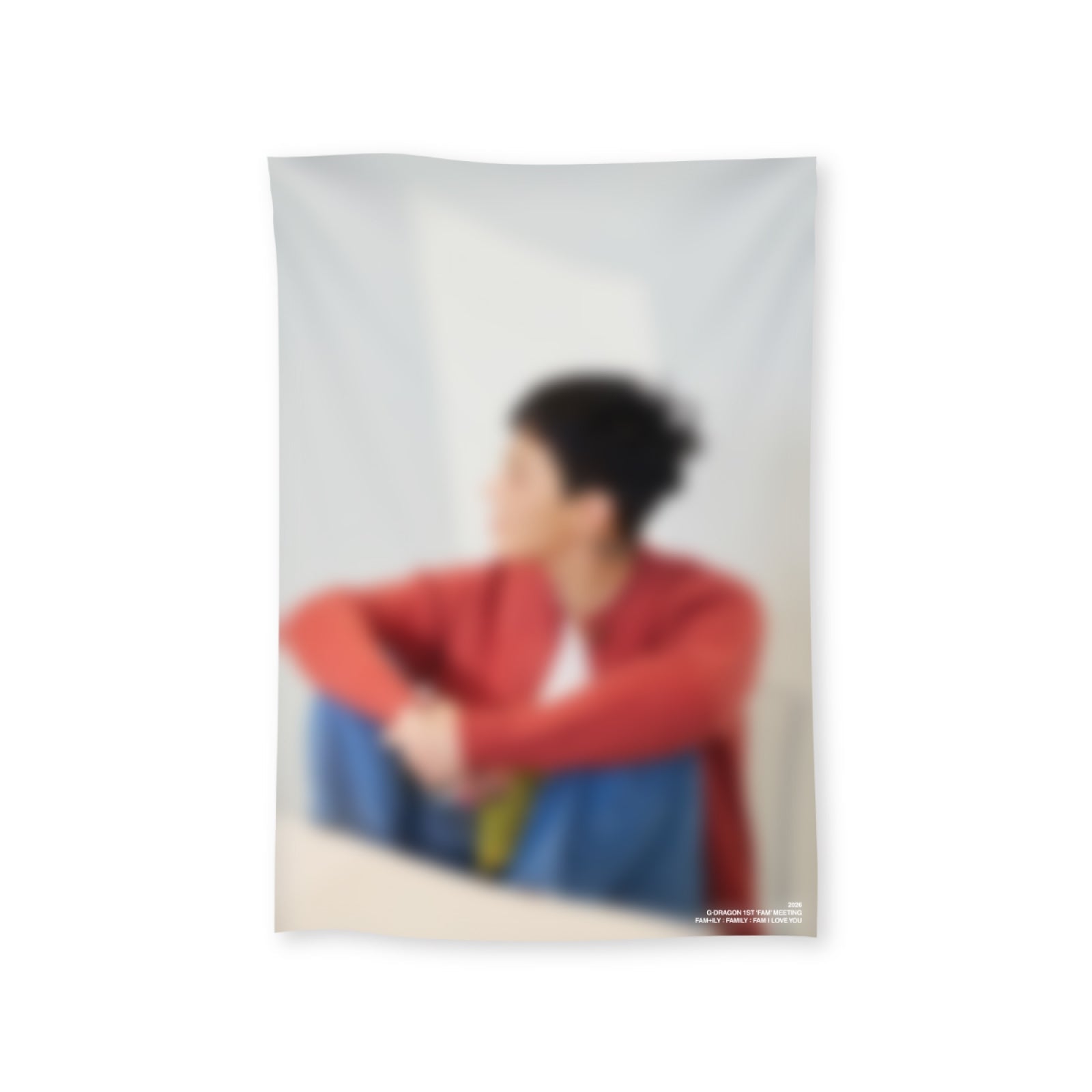 G-DRAGON - FAM+ILY : FAMILY : FAM I LOVE YOU 2026 'FAM' MEETING OFFICIAL MD CHIFFON FABRIC POSTER - COKODIVE