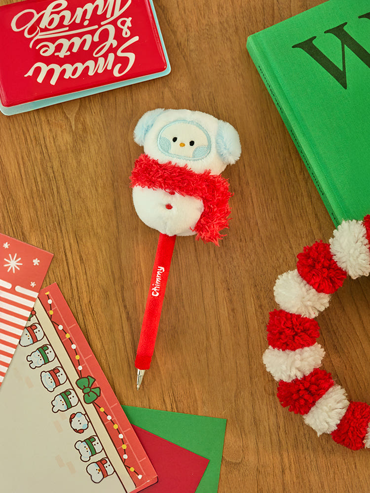 BT21 - MINI MININI PETIT HOLIDAY SNOWMAN DOLL GEL PEN - COKODIVE