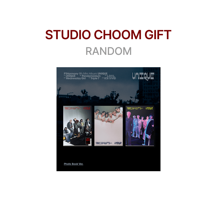 P1HARMONY - UNIQUE! 9TH MINI ALBUM STUDIO CHOOM GIFT PHOTOBOOK VER RANDOM - COKODIVE