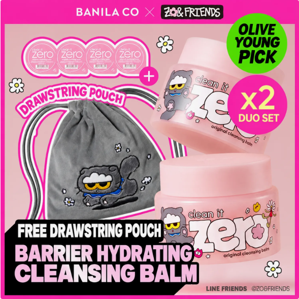 [ZO& FRIENDS EDITION] BANILA CO CLEAN IT ZERO ORIGINAL CLEANSING BALM 100ML DOUBLE (+3ML*4EA + POUCH) - COKODIVE