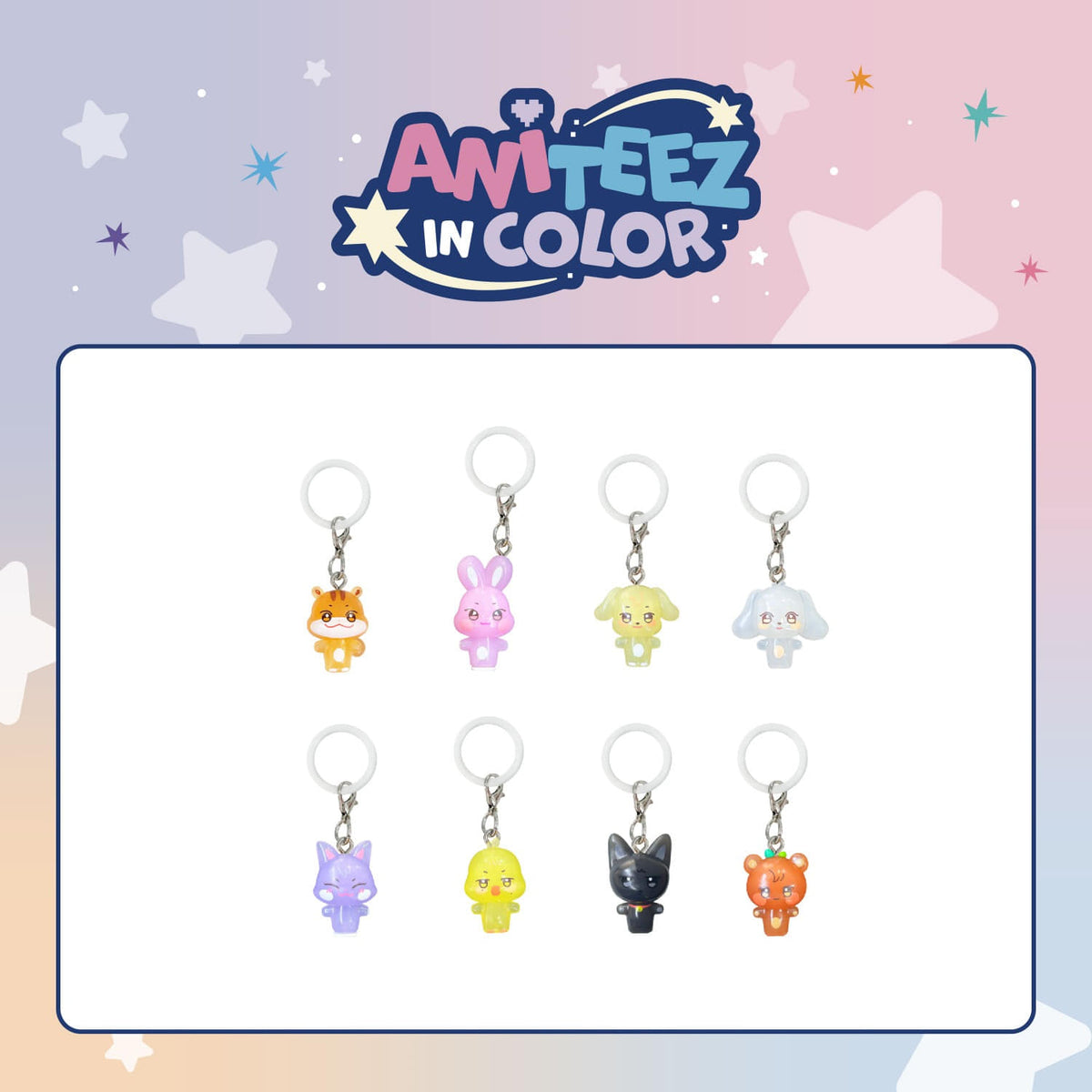 ATEEZ - ANITEEZ IN COLOR POP UP OFFICIAL MD CLEAR MASCOT CHARM (RANDOM) - COKODIVE