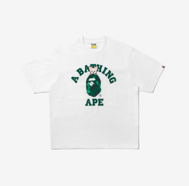STRAY KIDS - BAPE X STRAY KIDS COLLABORATION OFFICIAL MD FOXL.NY COLLEGE TEE M (I.N) - COKODIVE