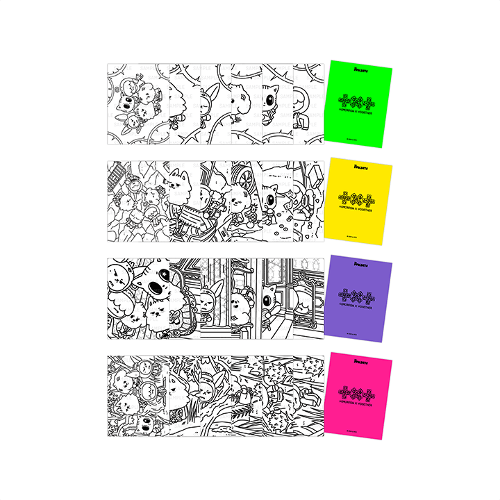 TXT - 7TH YEAR: A MOMENT OF STILLNESS IN THE THORNS POP UP OFFICIAL MD COLORING POSTCARD SET - COKODIVE