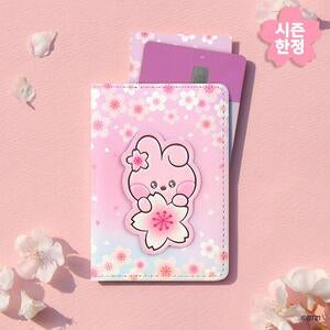 BT21 - CHERRY BLOSSOM LEATHER PATCH CARD CASE COOKY - COKODIVE