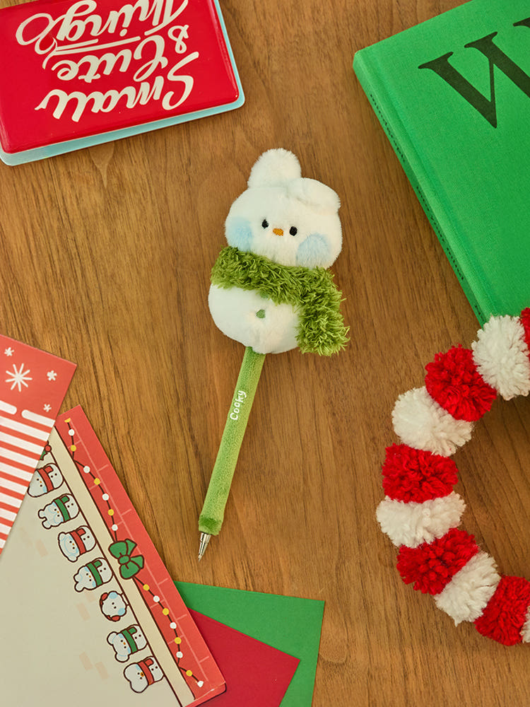 BT21 - MINI MININI PETIT HOLIDAY SNOWMAN DOLL GEL PEN - COKODIVE