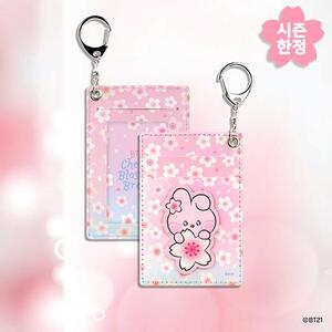BT21 - CHERRY BLOSSOM LEATHER PATCH CARD HOLDER COOKY - COKODIVE