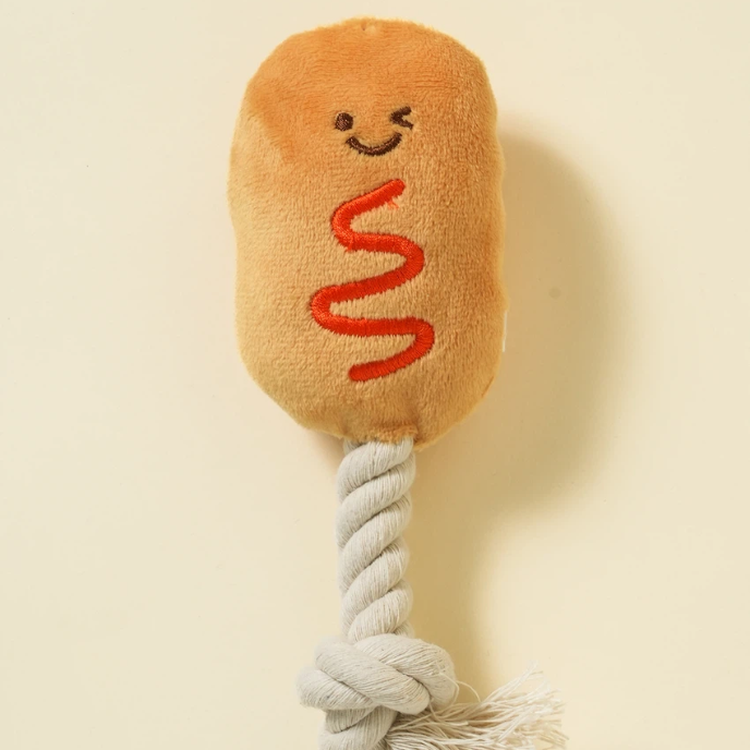 [FOR PET] CORNDOG TUG TOY - COKODIVE